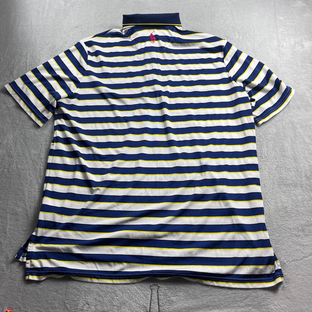 Polo Ralph Lauren 2020 US Open Winged Foot Golf Polo Shirt Mens XXXL Blue Stripe - Picture 8 of 10